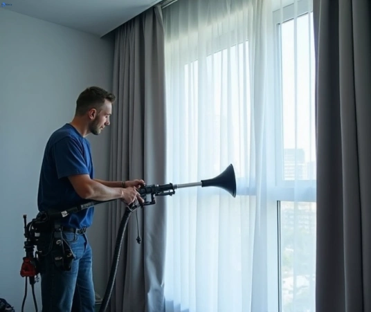 Professional curtain steam cleaning process equipment Matty Curtain Cleaning queens-park-nsw